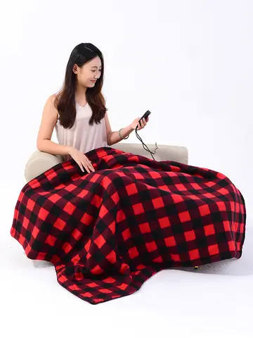 कार इलेक्ट्रिक हीटेड कंबल इलेक्ट्रिक पैड हीटर तेज़ हीटिंग 12V सॉफ्ट हीटिंग मैट 9 एडजस्टेबल तापमान सर्दियों के लिए ऑटो-ऑफ 8 best sales सर्दियों का कंबल - №5