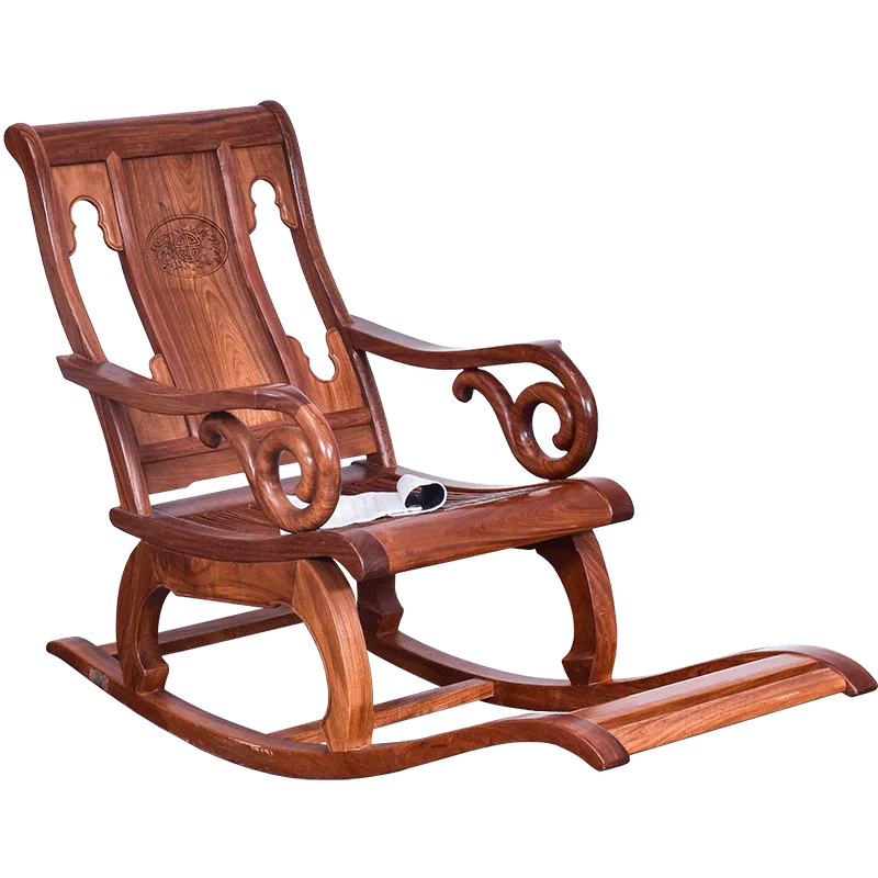 

Rosewood Furniture Myanmar Rosewood Rocking Chair Recliner Chair Recliner Lazy Solid Wood Easy Chair Home Balcony