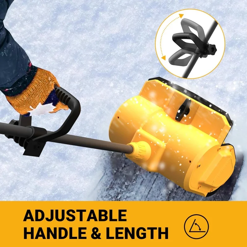 Brushless Cordless Electric Snow Shovel Electric Snow Thrower Machine for Driveway/Patio/Ice Fast Clean For Dewalt 20V Battery