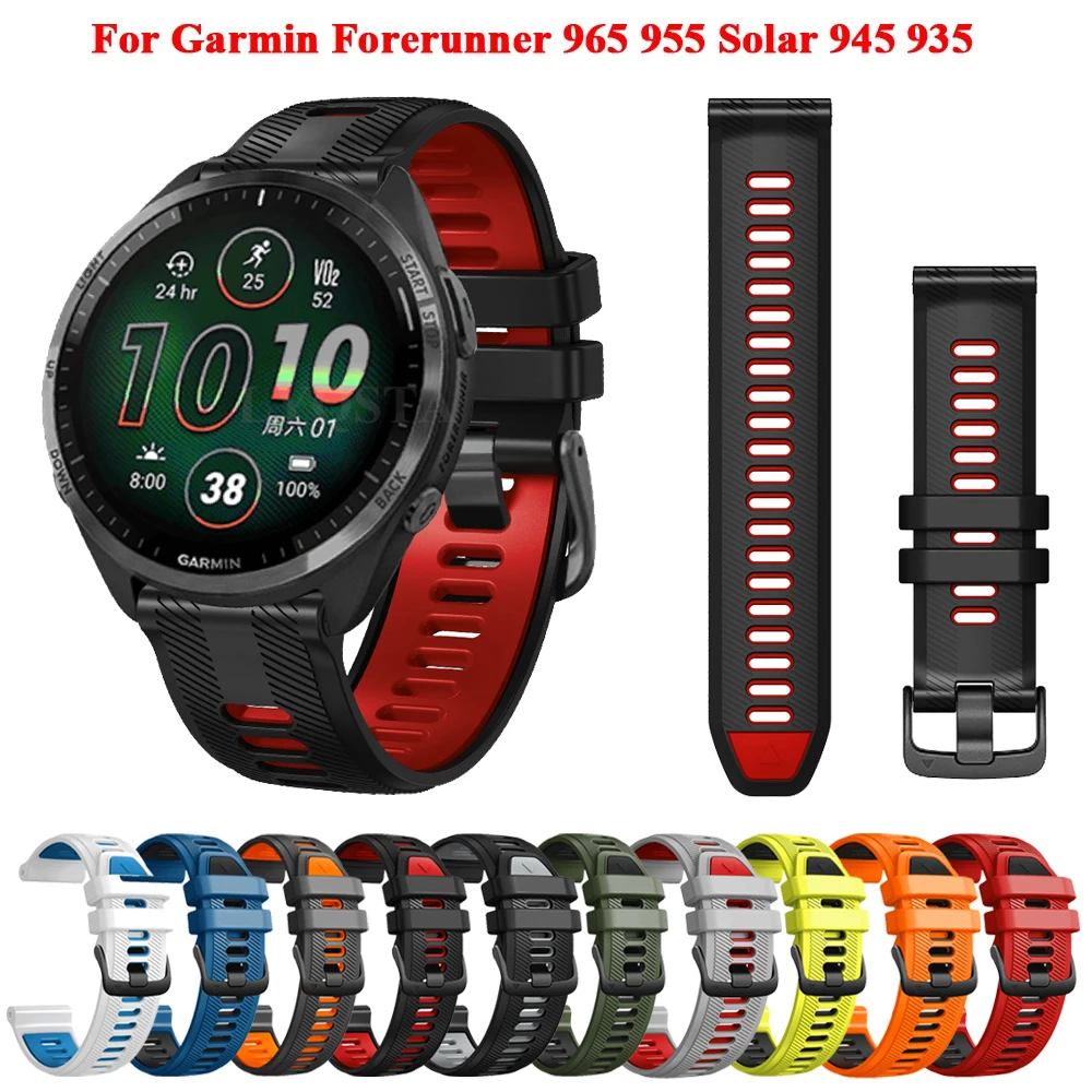 Sport Silicone Strap For Garmin Forerunner 970 965 955 Wristband For Forerunner 955 Solar 945 LTE 935 745 Watchband Accessories