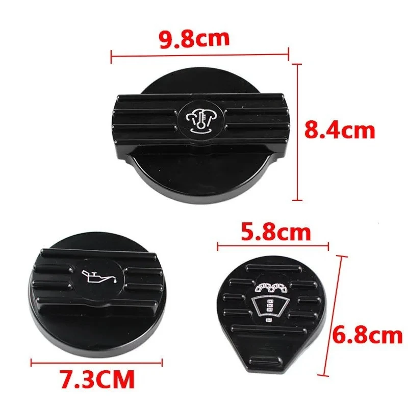 Aluminum Black Oil Filler Cap Coolant Cap Water Tank Cover for audi VW CC golf 6 GTI R MK6 Scirocco EA888