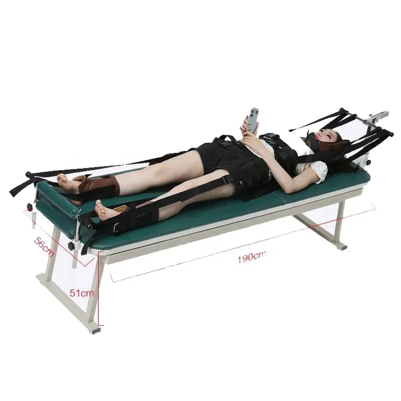 Newest design Electric Medical cervical and lumbar traction bed stretcher