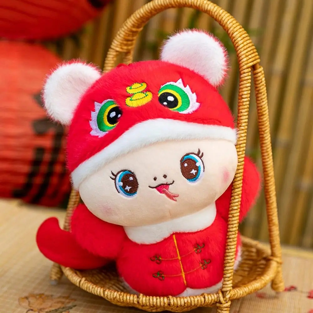 Czapka z głową tygrysa Rok Węża Bóg Bogactwa Szczęście Bogactwo Rok Węża Maskotka Miękki Chiński Styl Szczęśliwe Pluszaki Węża