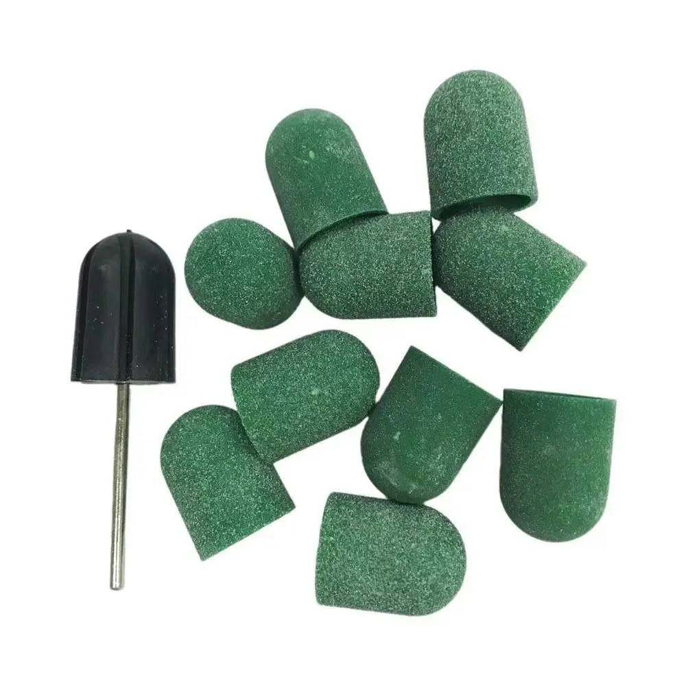 5Pcs Set 13mm Size Nail Sanding Caps Orange White Multi-Grit Sanding Caps Replacement Bits Polish Accessory Nail Polisher