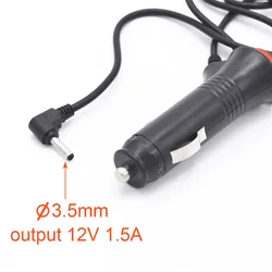 12V 1.5A Diameter Φ3.5mm Port Car Charger For Car Radar Detector DVR Camera GPS, Cable Length 1.2m (3.9ft)
