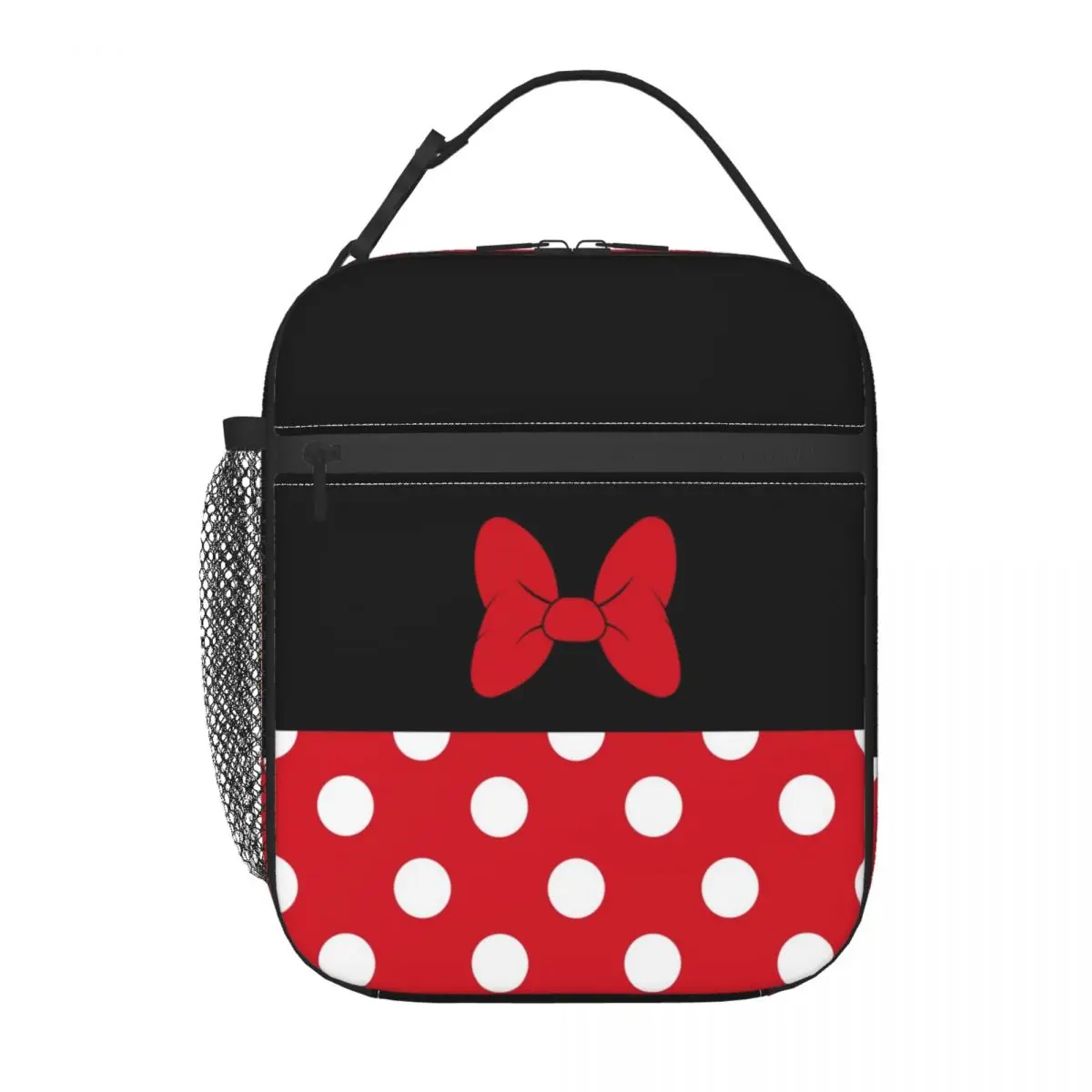 

Minnie Thermal Insulated Lunch Bags Women Mickey Mouse Polkadots Resuable Lunch Container for Outdoor Picnic Storage Food Box