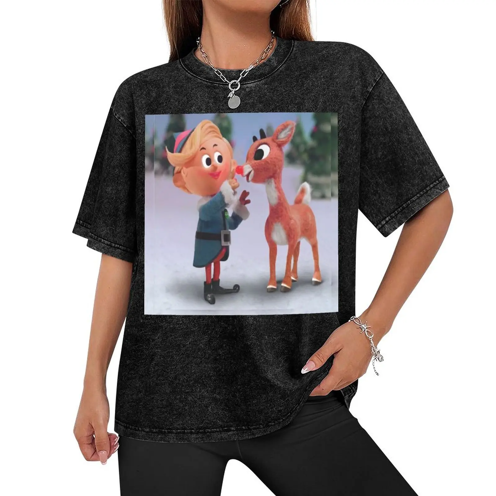 Elf and Reindeer|DreamscapesbyTeresa T-Shirt plus size tops korean fashion luxury clothes men