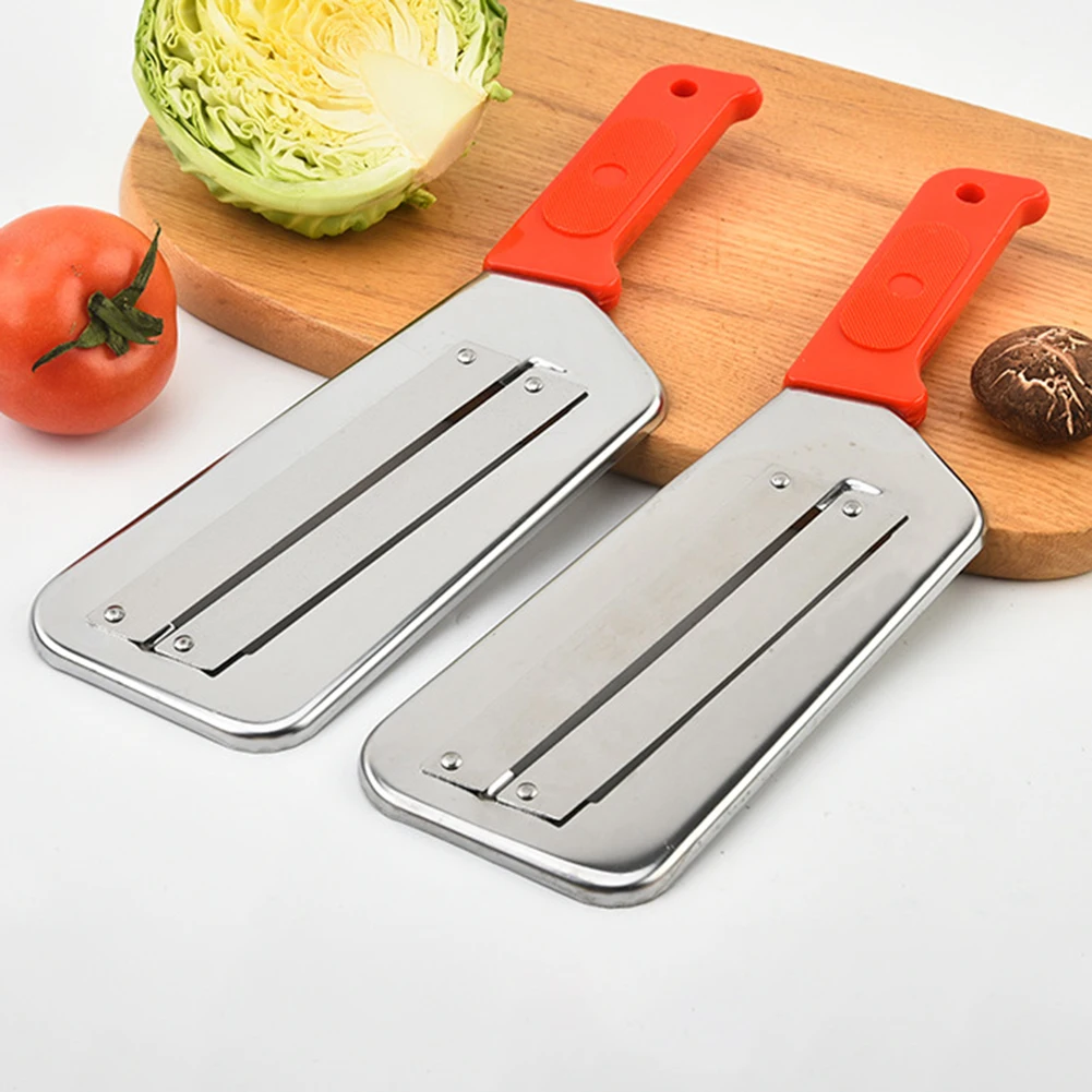 Stainless Steel Cabbage Hand Slicer Wear Resist Double Blade Kitchen Fish Scale Cleaner for Making Homemade Coleslaw