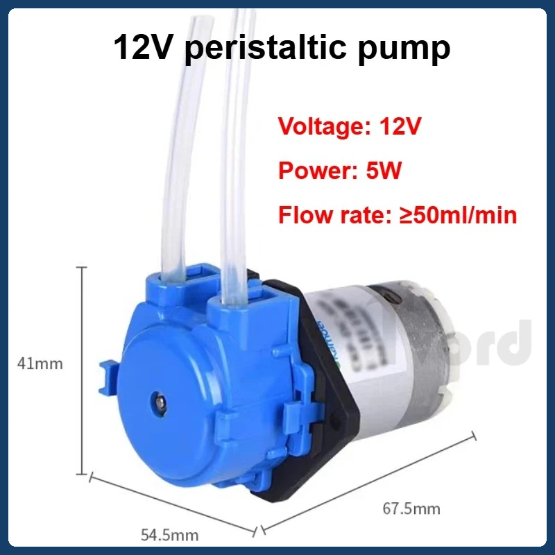1pcs Small Mini Peristaltic Pump DC  12V Micro Self-priming Pump Liquid Pump Aquarium Lab Reversible Metering