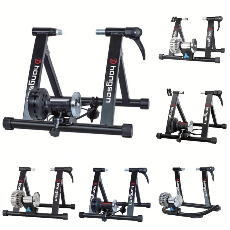 Bicicleta de Montaña Hongsen, entrenador de ciclismo de interior, bicicleta de entrenamiento de resistencia magnética inalámbrica con cable Q007