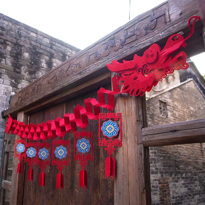 Chinesische Neujahrs-Drachen-Dekorationen, Frühlingsfest mit Papierlaternen, Dekoration für Mondlaterne, Party, Restaurantbedarf