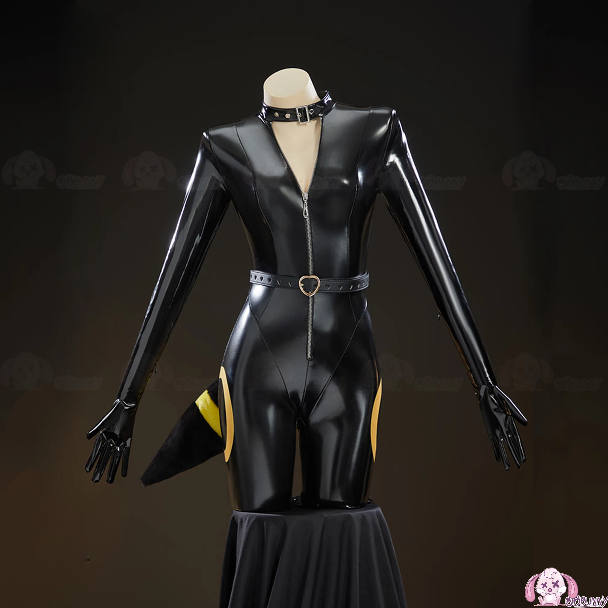 Eeveelution Cosplay Costume Women Sexy Cute Leather Jumpsuit Tail Suit Bunny Girl Uniform Halloween Carnival Role view 2