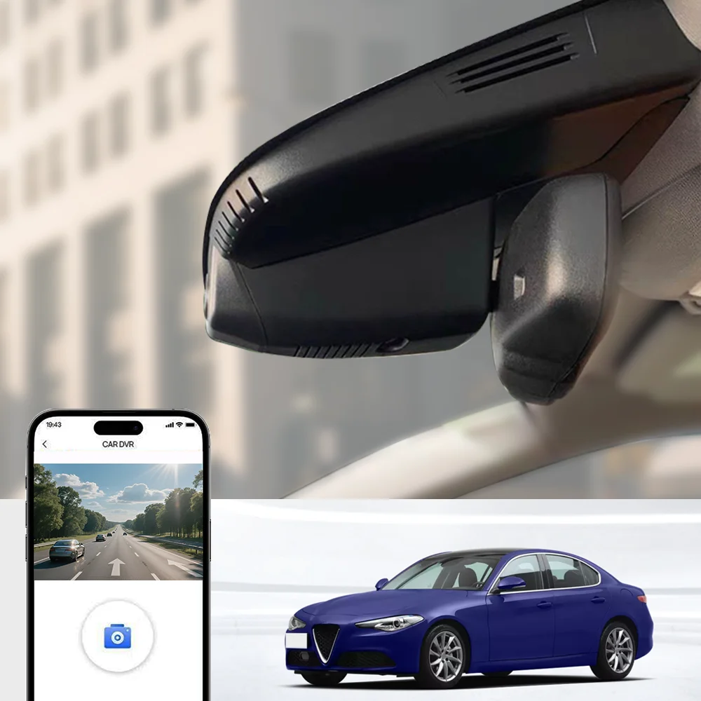 4K HD 2160P Plug and Play WIFi Car DVR Video Recorder Dash Cam For Alfa Romeo Stelvio Giulia Stelvio DashCam Devices Accessories