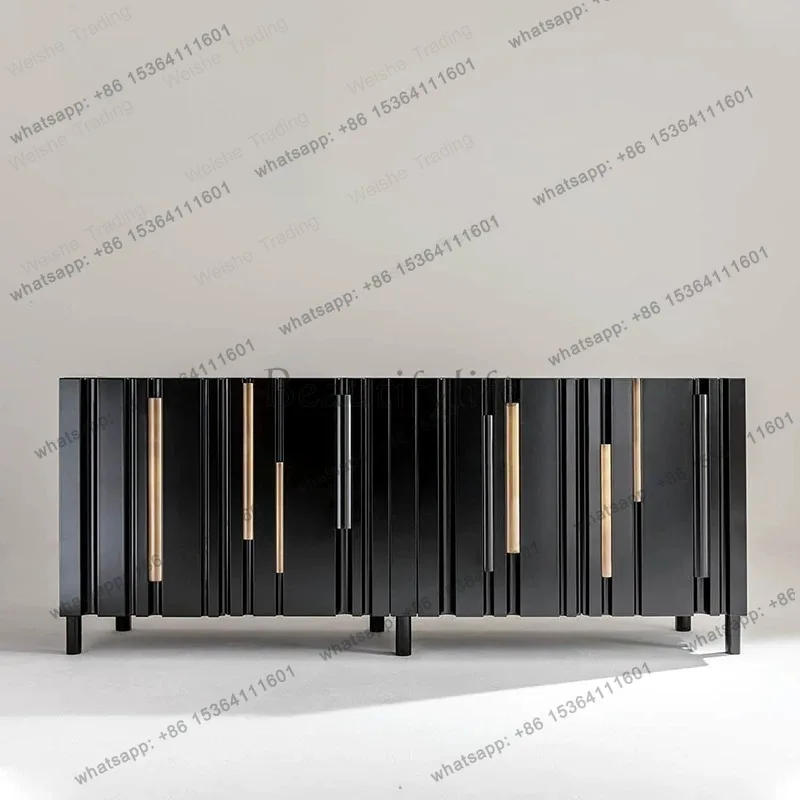 LJY Light luxury home improvement furniture model room home baking paint vertical porch side cabinet