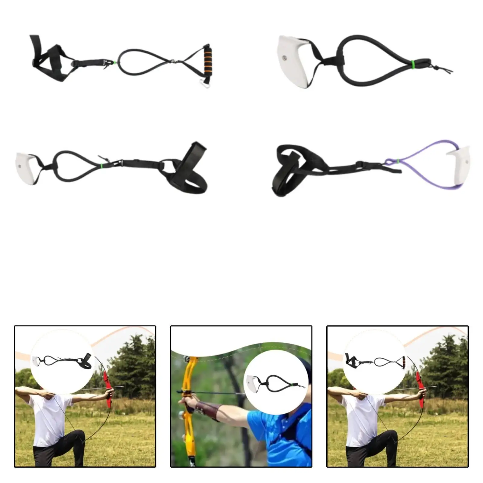 Archery Resistance Training Aid Universal Fit Multipurpose Lightweight with Adjustable Draw Weight Arm Strength Exerciser