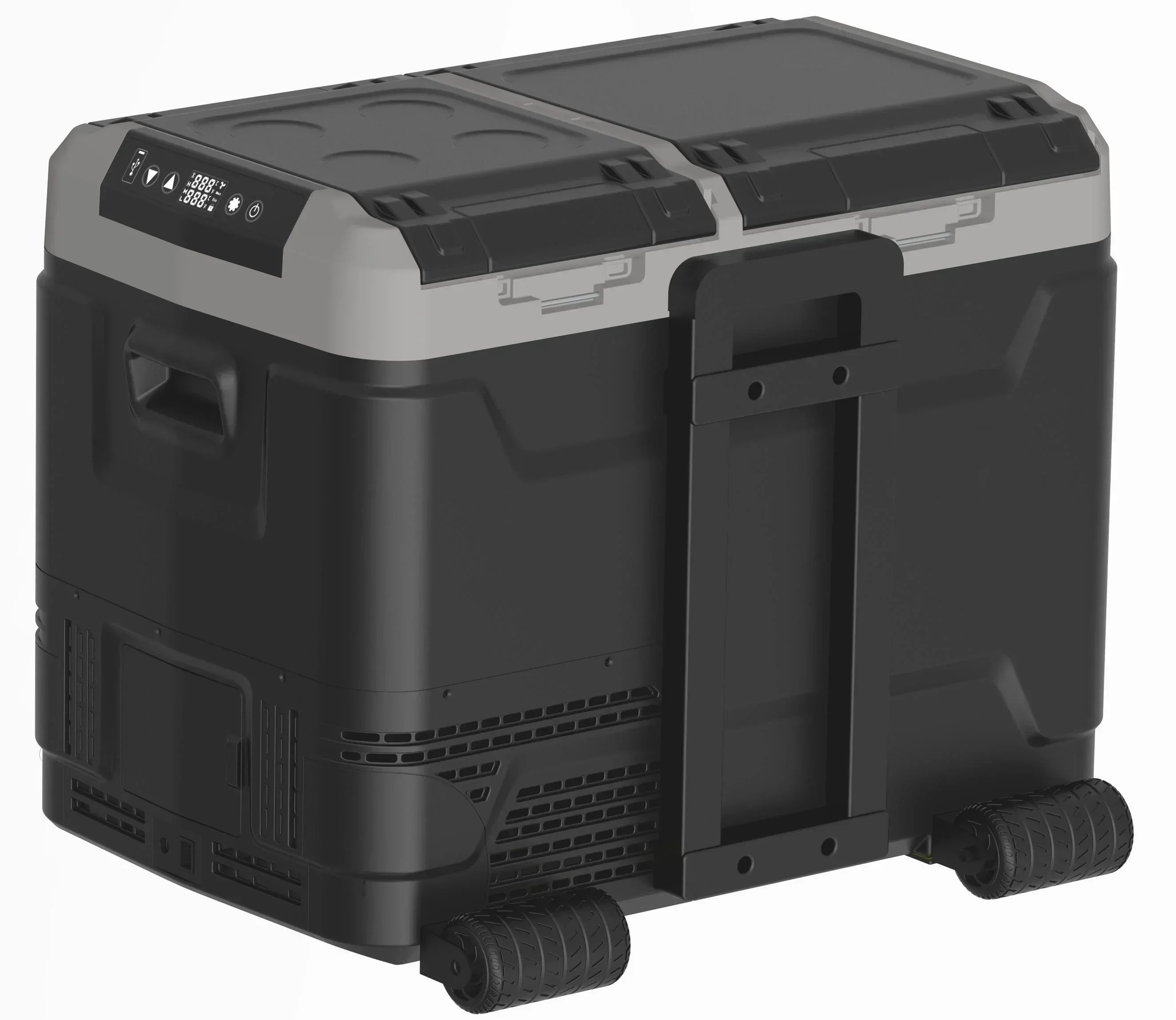 22,7 kg 12 V/24 V/100–240 V, 42,4 l, 50 l, 60 l, Kühlbox, tragbare Autokühlschränke, 60 W, LKW, Zer, Fahrzeug, Camping, Kühlschrank, ABS-Kühlschrank