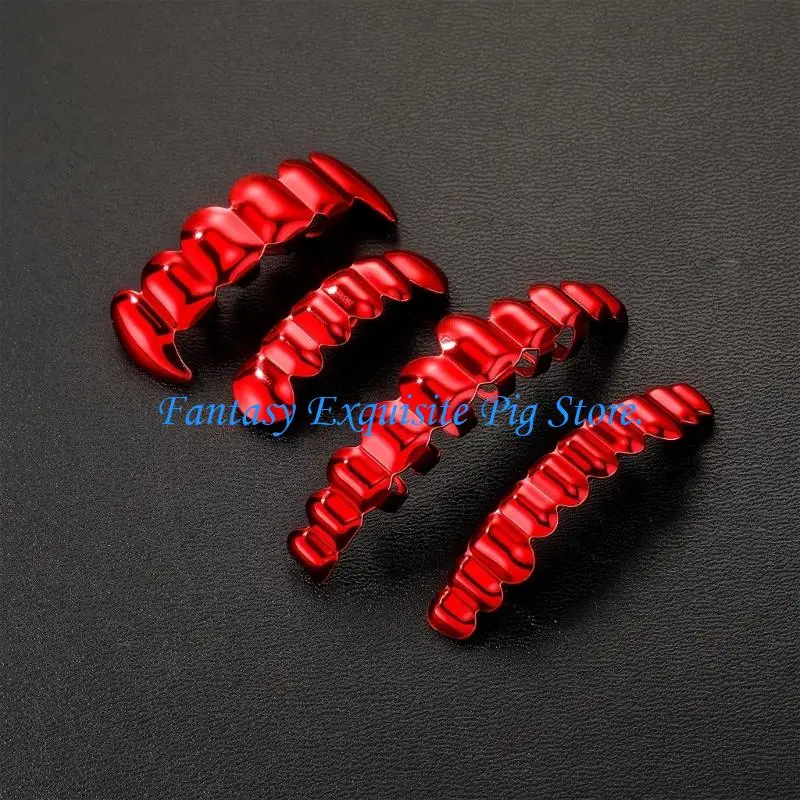 HXBF Pointed Tooth Cover Set with Upper and Lower Pieces for Costume Wear