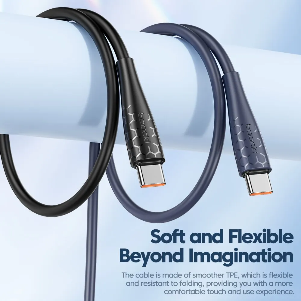 Toocki 2 Pack 100W USB C Cable Type C For Xiaomi Pro Realme Redmi Note 12 Pro Poco F3 X4 GT Fast Charging Cable Data Cord Wire image 4