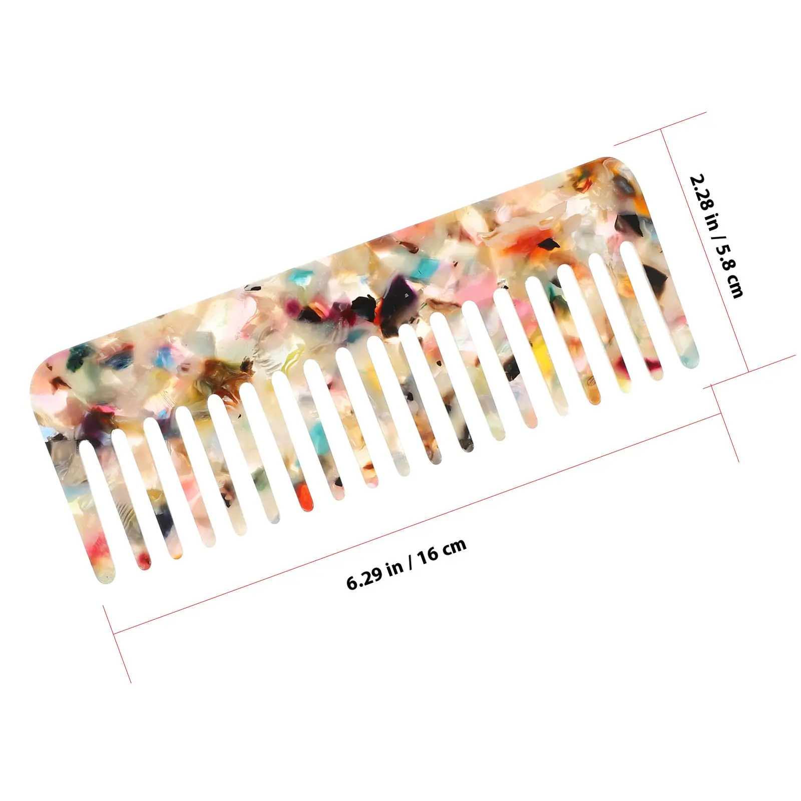 2Pcs Marble Pattern Hair Comb Wide Tooth Detangling Combs Sturdy Small Size for Women Men Travel Home Hair Care Relaxing Scalp