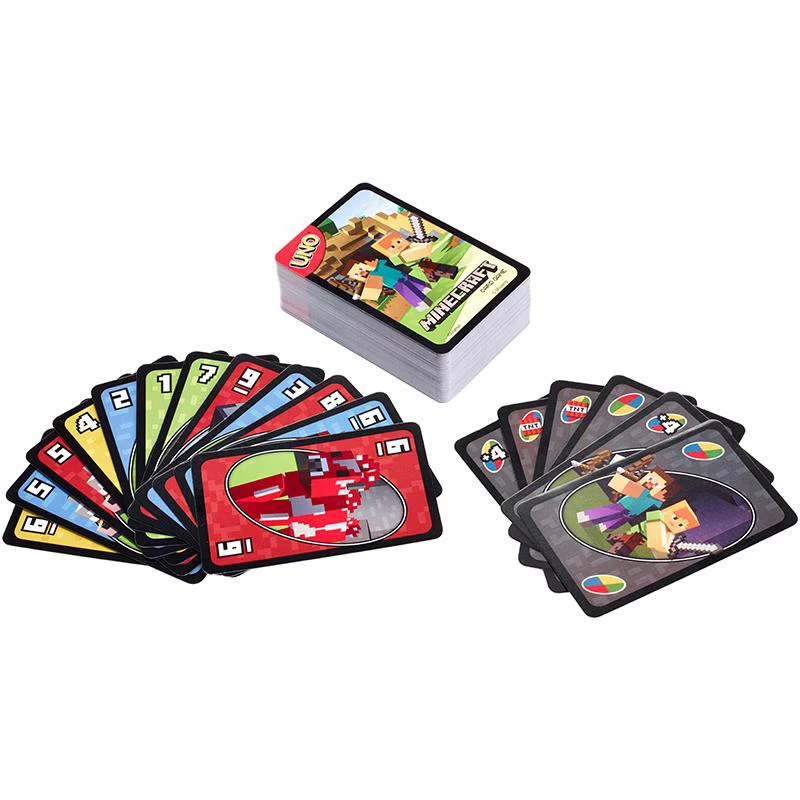 Games UNO Minecraft Card for Kids  Adults Families & Parties Deck & Special Rule Inspired by the Video Game 2 to 10 Players