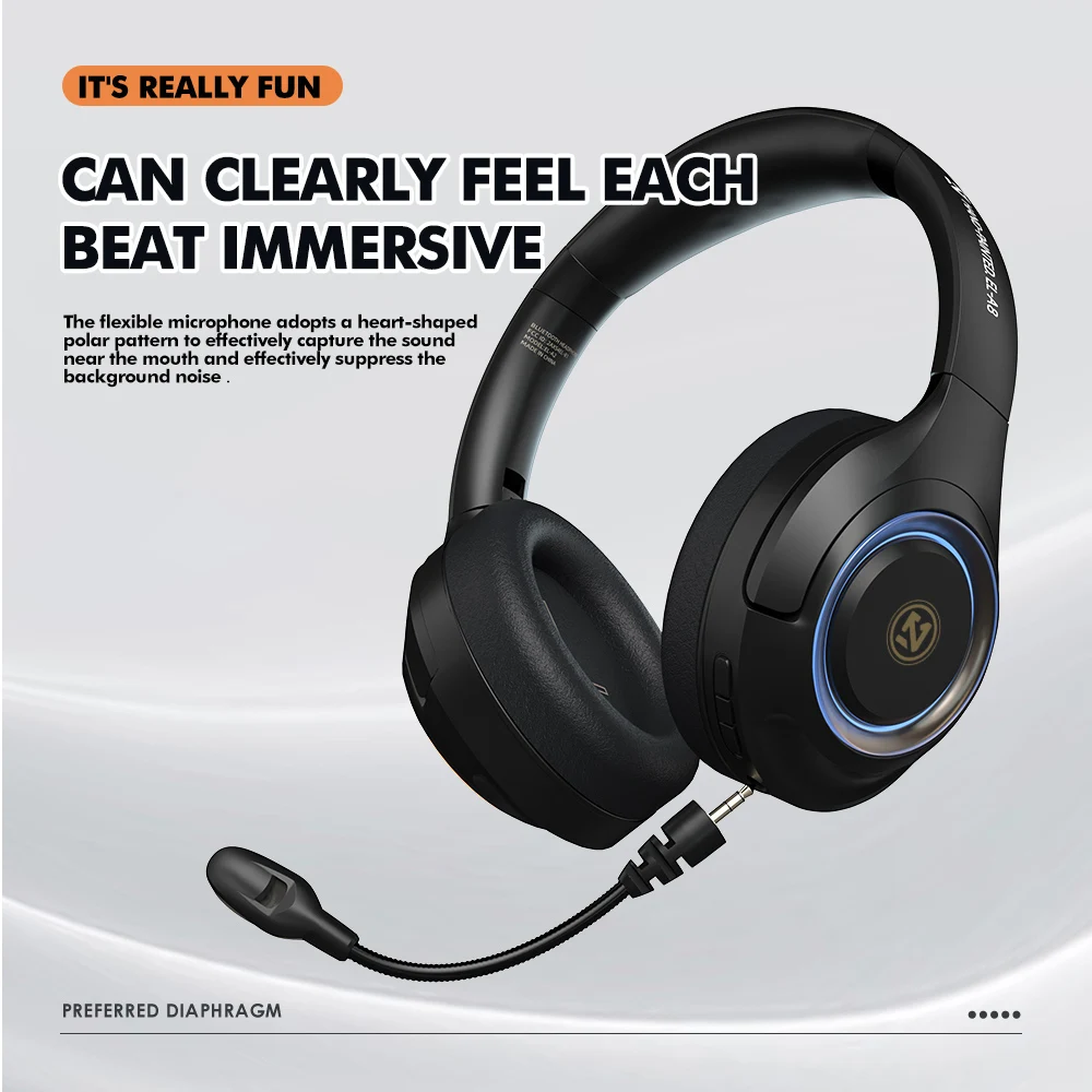 Gaming Headset 3.5mm plug 40mm drive surround sound HD microphone Ps4 Ps5 Xbox Pc Laptop gamers