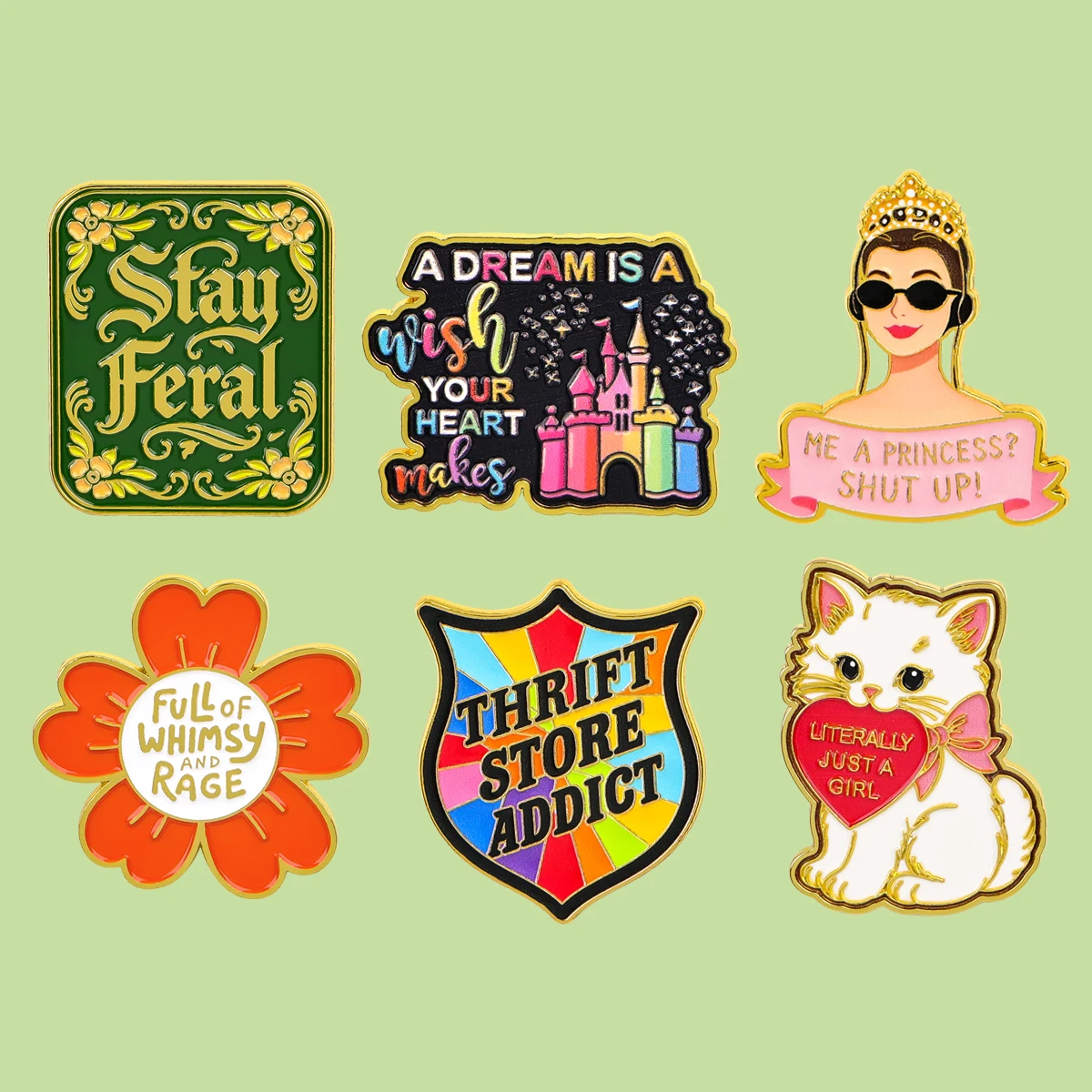 Rainbow Magic Castle Enamel Pin Cool Princess Brooches Lapel Badges Briefcase Backpacks Accessories Decoration Jewelry Gifts