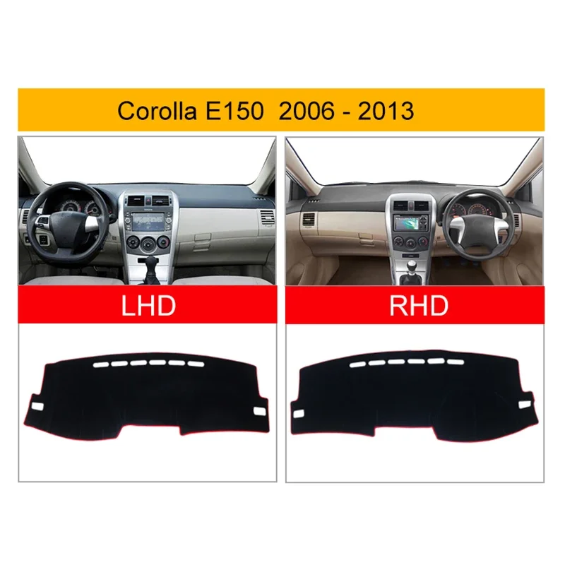 

For Toyota Corolla E140 E150 2006 2007 2008 2009 2010~2013 Car Dash Board Sun Shade Anti-UV Pad Sun-proof Carpet Mat Accessories