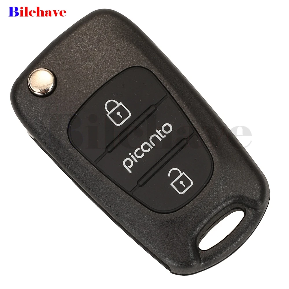 jingyuqin 433mhz FSK ID46 Chip 95430-1Y300 SEKS-KM10TX 3 Buttons Remote Car Key For kia picanto 2011-2015 Flip Key Fob Control