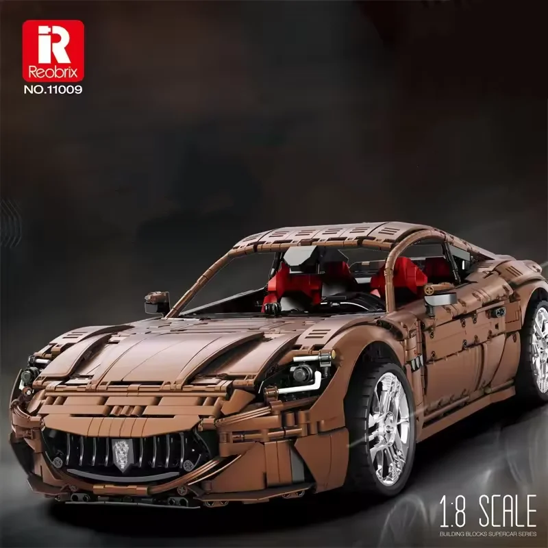 5480 Teile Technischer 1:8 Sportwagen Baukasten mit Motor Supercar Fahrzeugmodell Bausatz Spielzeug für Jungen und Erwachsene Geschenk