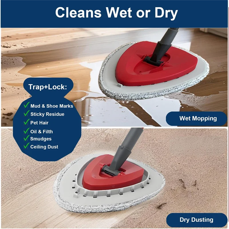 

【Купон!】Заправка насадки для швабры из микрофибры для замены плоской насадки швабры O-Cedar для Ocedar для O-Cedar Easywring и Rinseclean Spin