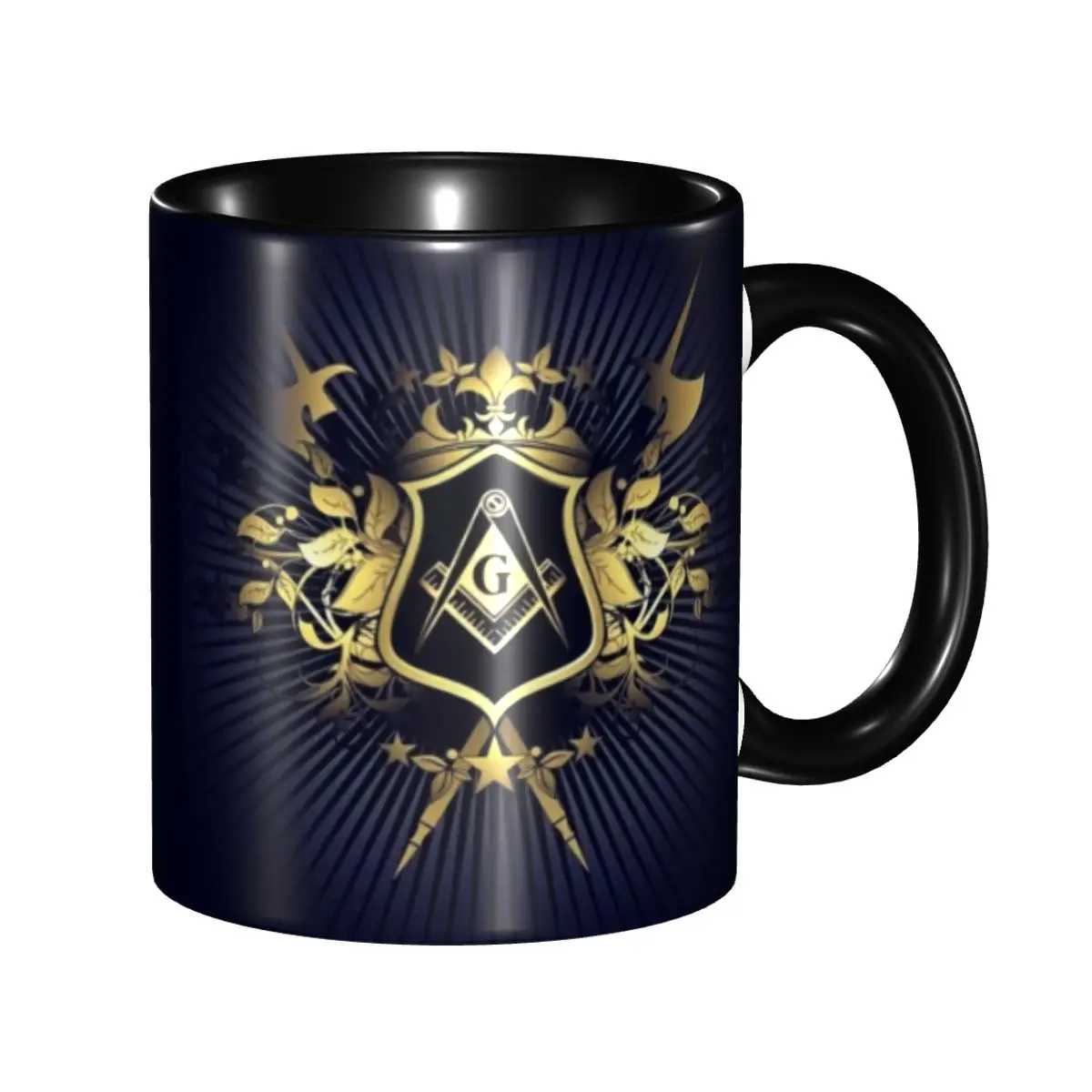 

Freemason Square And Compass Coffee Mug DIY Personalized Masonic Symbol Ceramic Mug Creative Present