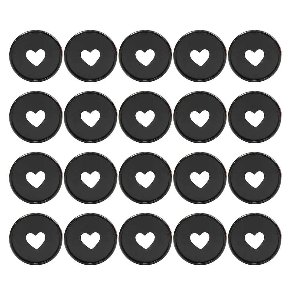 20 Pcs Disc Loose-leaf Notebook Plastic Discs Planner Binding Ring Rings Black Binder