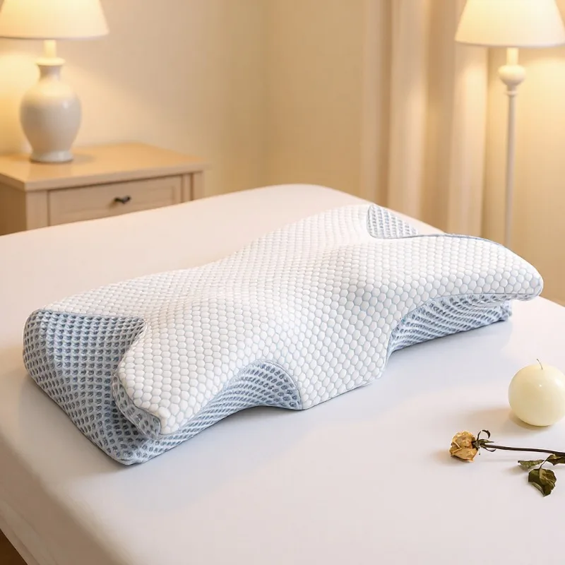 

1 шт. бытовая подушка медленно отскоки обеспечивает поддержку шеи помогает облегчить боль при во время сна, обеспечивает эргономичный дизайн