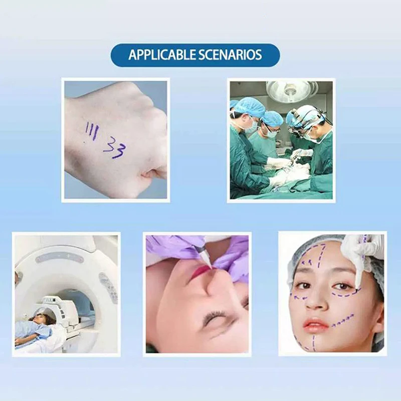 1 قطعة قلم تحديد وشم الحواجب مع مسطرة تجميل دائم أبيض مستلزمات Microblading جراحية معقمة #3