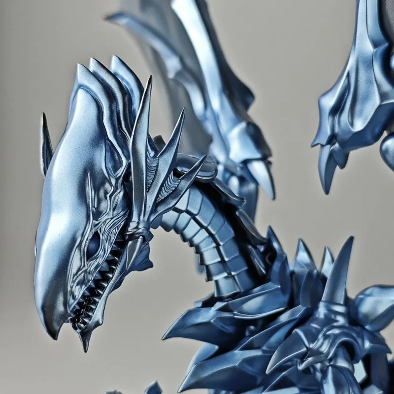 New Yu-Gi-Oh Blue-Eyes White Dragon Model Metal Spray-Painted Action Figures Assembly Kit Desktop Ornament Collect Gifts view 4