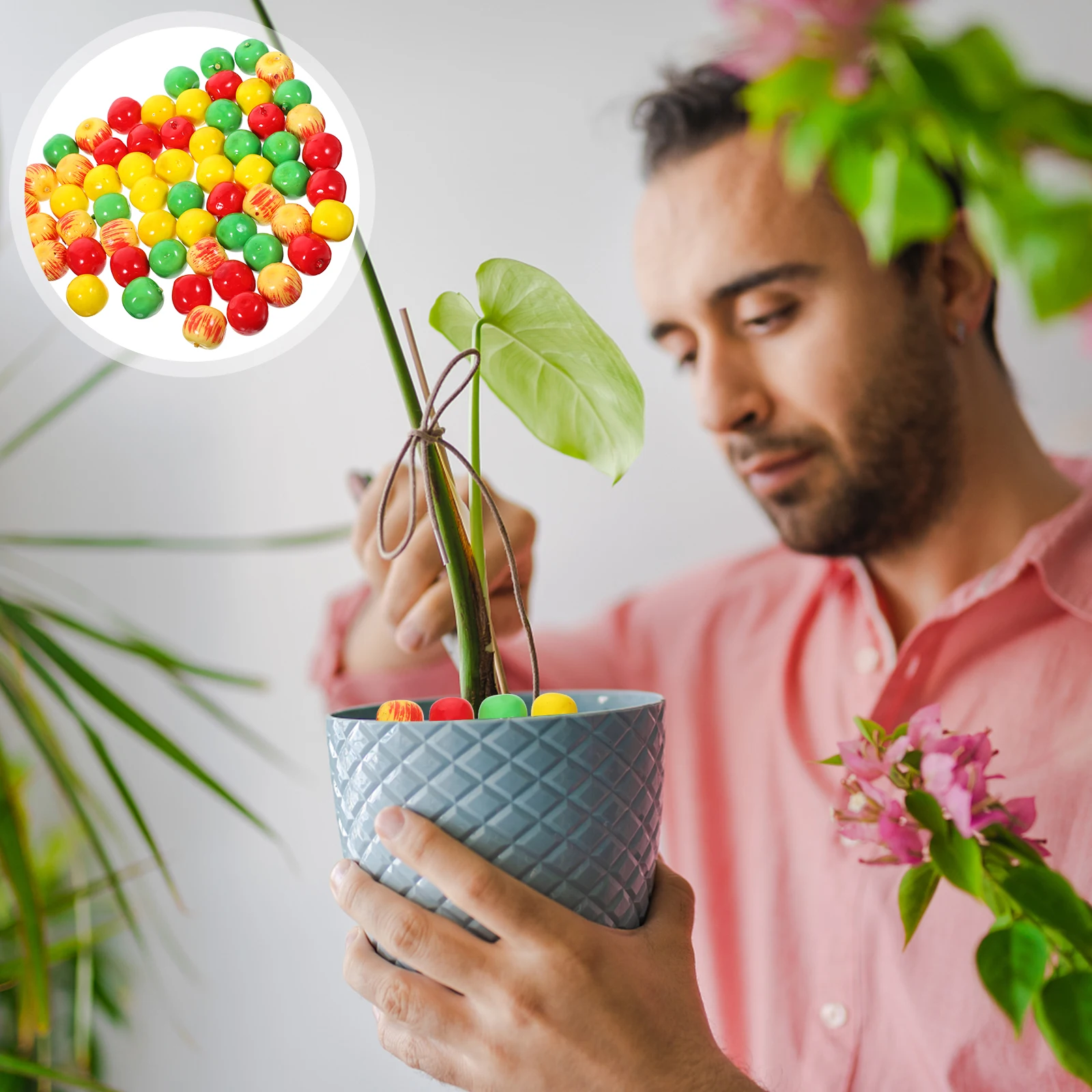 

60Pcs Foam Mini Imitation Fruits Photography Props Farmhouse Decorative Fake Farmhouse Decorations