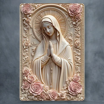 Virgin Mary Aluminum Wall Sign 1
