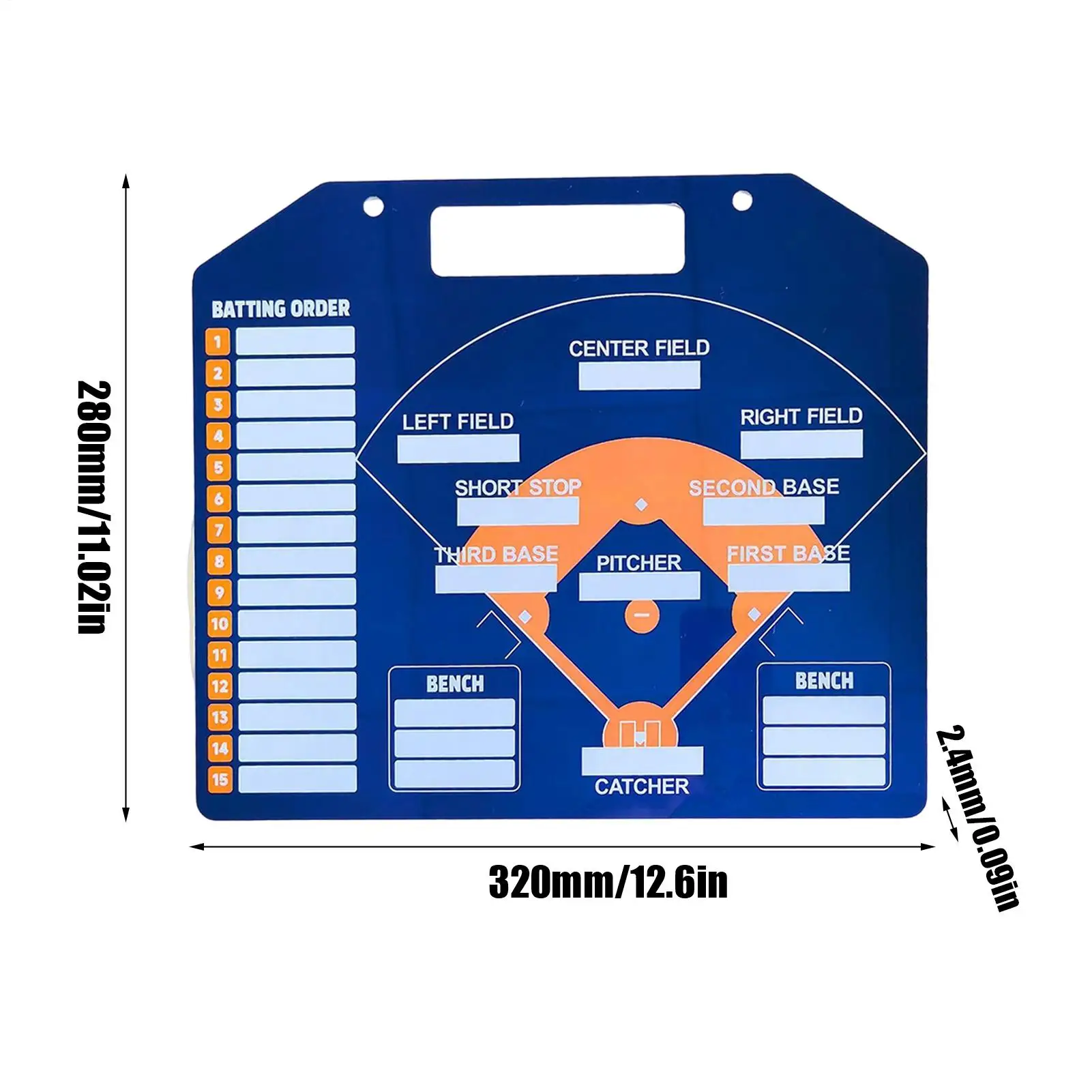 Double-Sided Baseball Whiteboard Dry-Erase Scorekeeping Fence Course Playground Field Tournament Game Day Team Sports