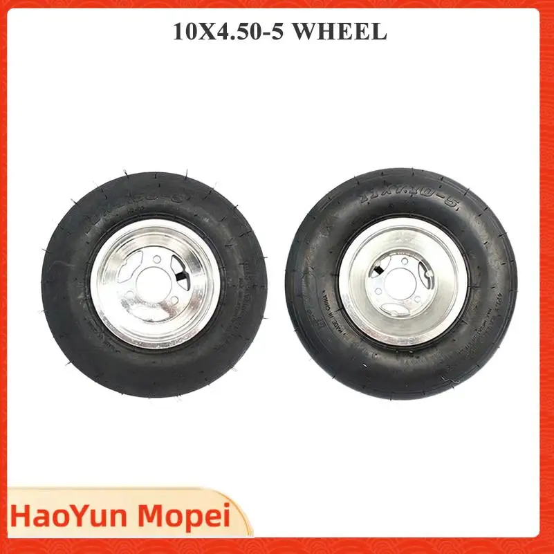 

Durable 10X4.50-5 ATV Tires on Rims Full Kit for Rear and Front Wheel Assembly on Drift Karts