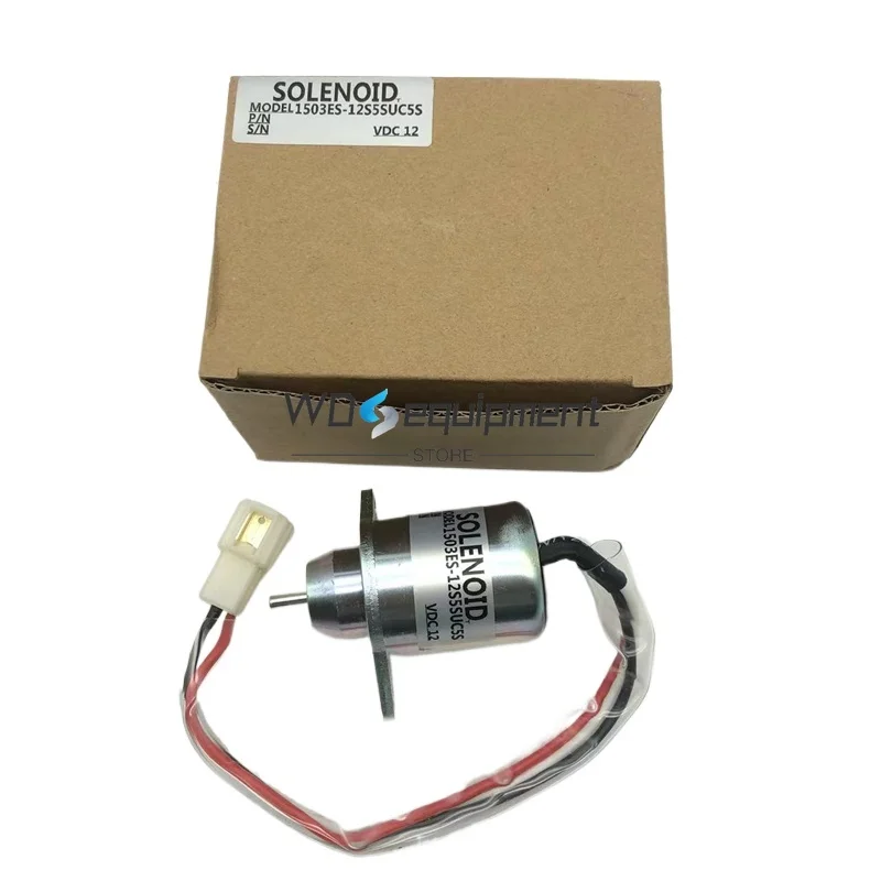 

119653-77950 Fule Stop Solenoid Valve 12V for Yanmar Engine 1503ES-12S5SUC5S 119285-77950 SA-4562T SA-5213 John Deer Komatsu