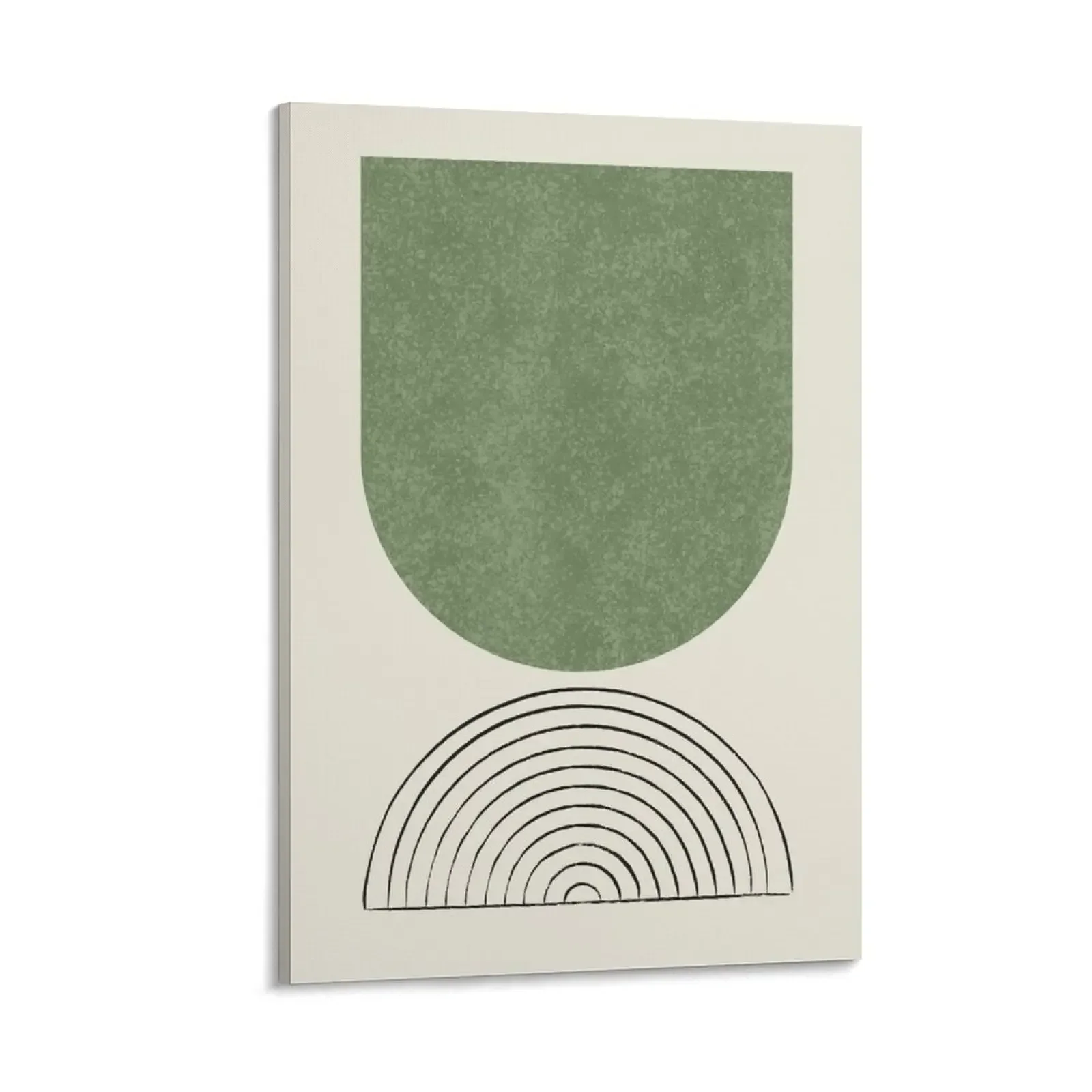 

Arch Balance Green 2 - Mid century modern Canvas Painting decorative picture for living room poster aesthetic home decor