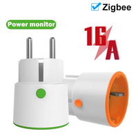 Tuya Smart Zigbee Plug Socket 3680W 16A Power Energy Monitoring Timer Switch EU Outlet Work With Tuya Hub Zigbee2mqtt