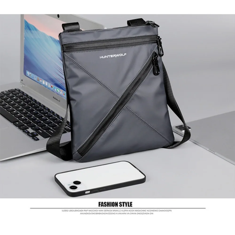 Wasserfeste Herrentasche, Umhängetasche, Lässige Crossbody-Tasche mit Großer Kapazität, Modischer Herrenrucksack – Detail 9