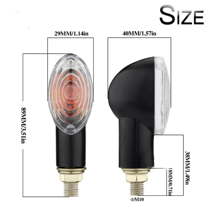 Motorcycle Turn Signal Light Scooter Universal 12V 10mm Halogen Turn Signal Motorcycle Blinker Lamp For Honda For YAMAHA