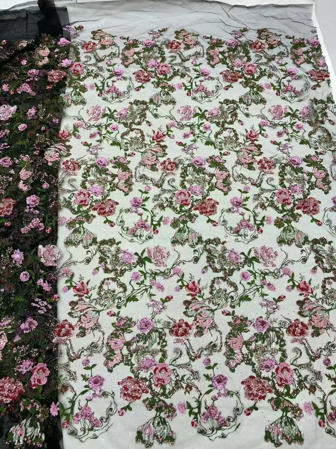 

African Lace Fabric 2026 Sequins Beaded Embroidery Groom Nigerian Bridal High Quality French Tulle Lace Fabric for Wedding