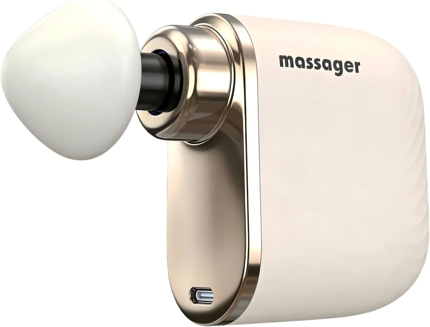 

Mini Massage Gun – Deep Tissue Relief, Portable & Quiet (50dB), 4 Speeds, 3200RPM Brushless Motor, 3 Silicone Heads