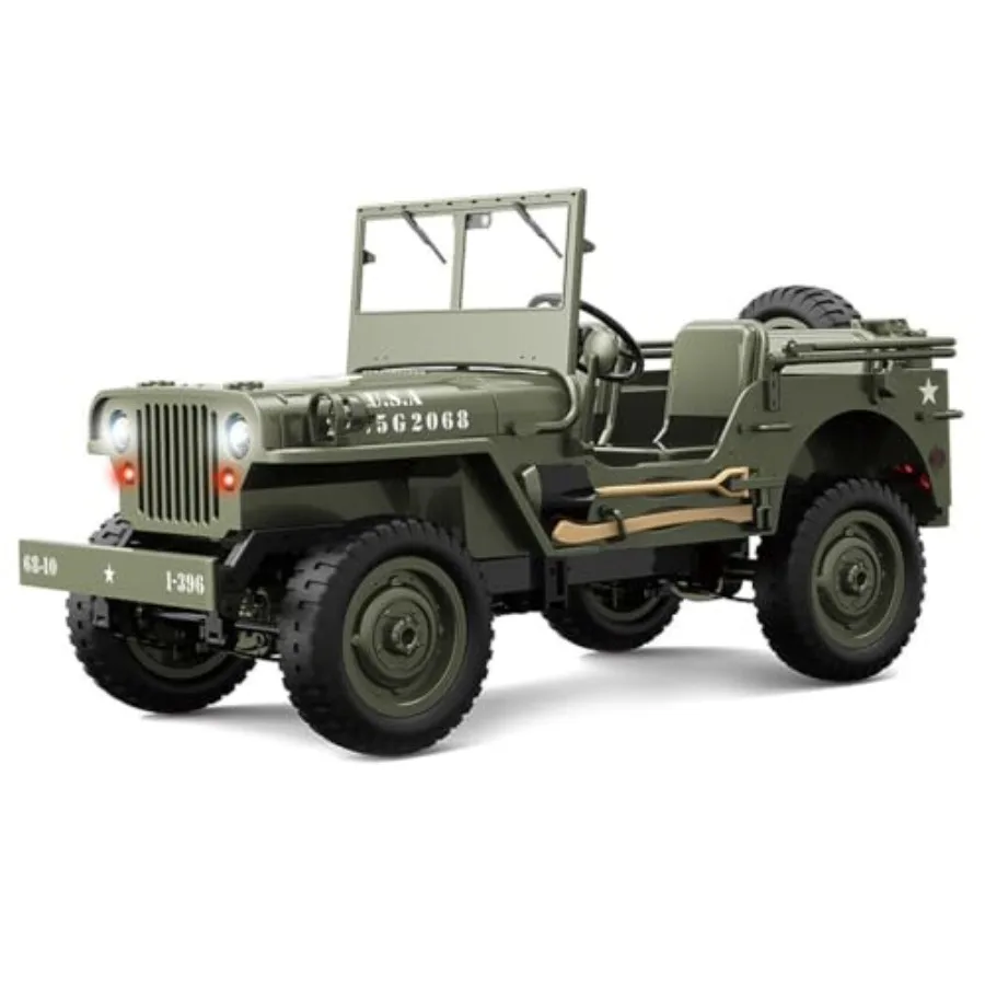 

2.4Ghz 4WD Off Road RC Truck 1:10 All Terrain Remote Control Car with Linked Lights for Adults Indoor Outdoor Rc Cars Black Pla