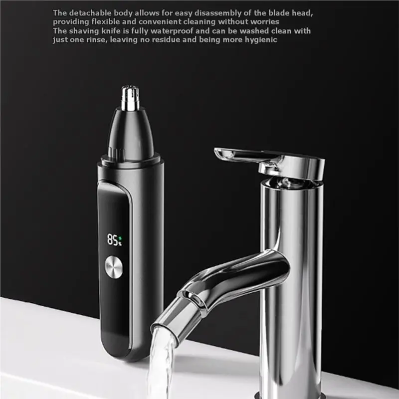 N95R Noise Reduction Electric Nose Hair Trimmer LED Digital Rechargeable Mini Clipper For Men And Women