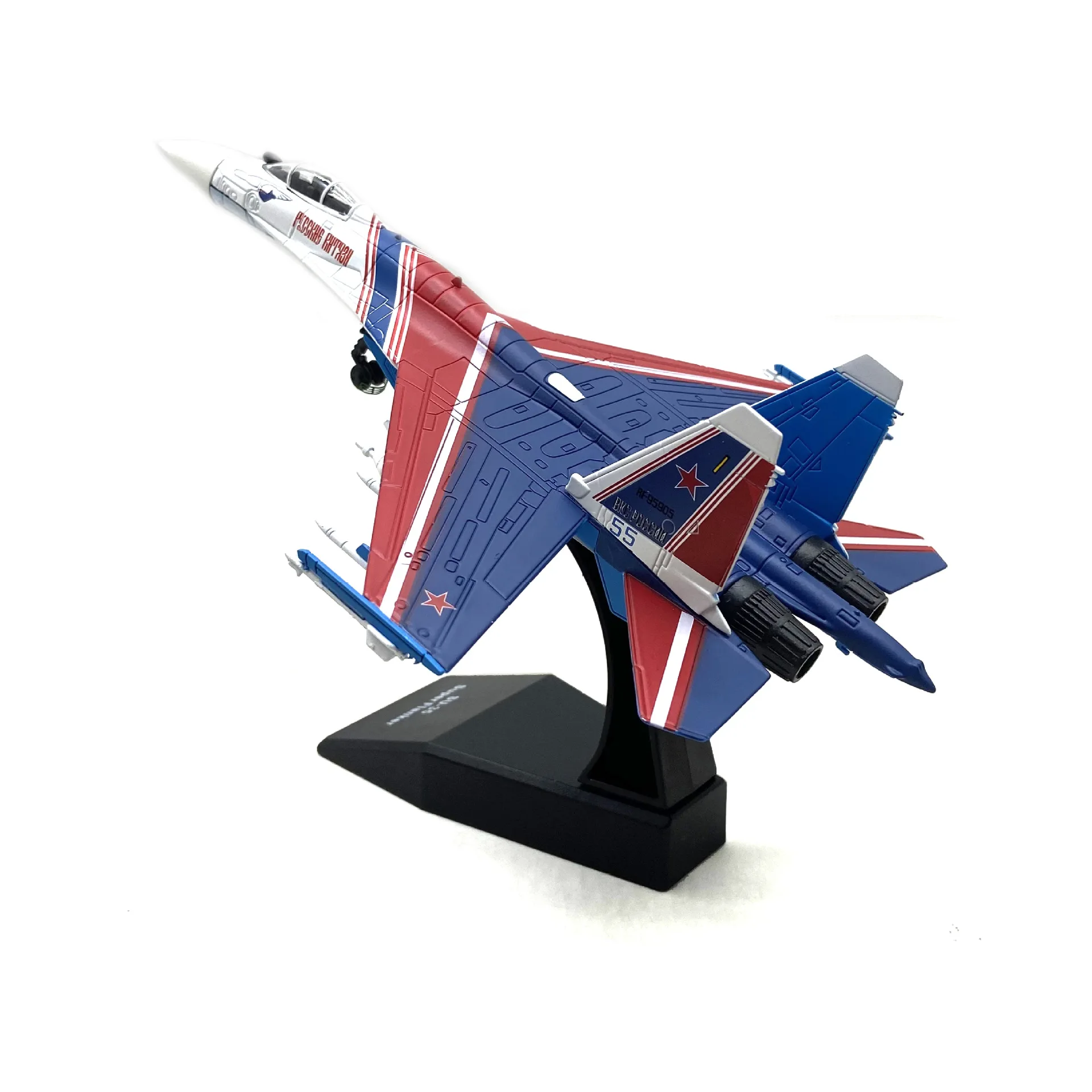 ديكور المنزل 1/100 مقياس القوات الجوية الروسية Su-35 طائرة هجوم مقاتلة معدنية مقاتلة نموذج عسكري عرض موقف جمع هدية م