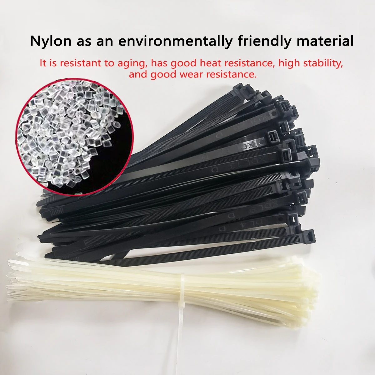 50/100PCS Self-locking Plastic Nylon Tie Fastening Strap Cable-Tie-Set Cable Zip Tie Fastening Ring Zip Wraps Strap Tie